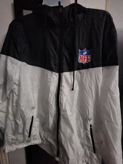 NFL Windbreaker Black/White Size XL