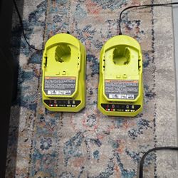 2 Ryobi Chargers 