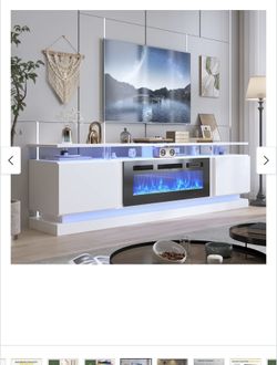 Tv stand with fireplace