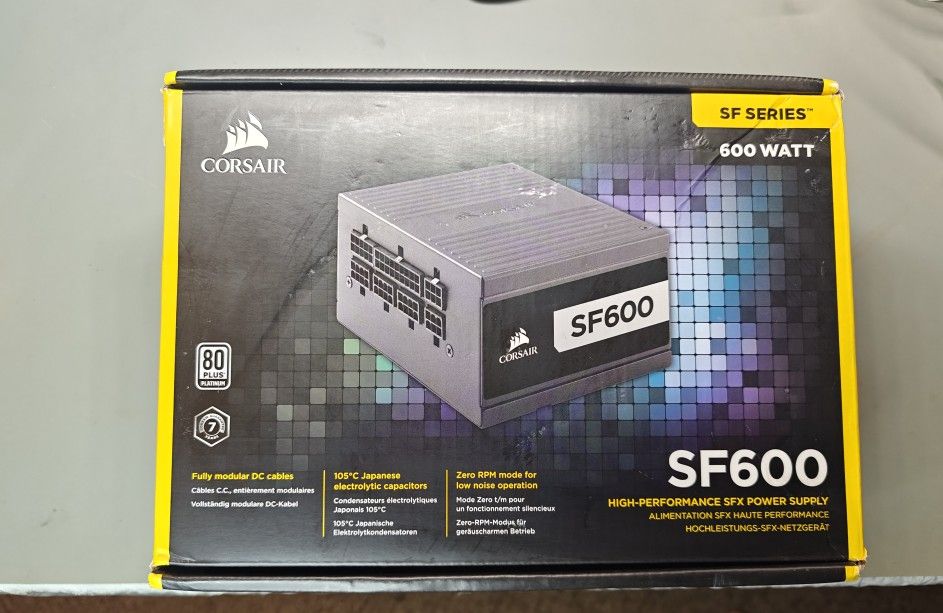 Corsair SF600 PSU 80Plus Gold (small form factor)