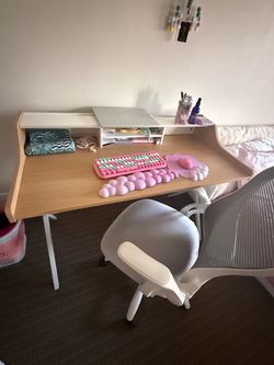 Desk + Ergonomic Office Chair – $80 FIRM