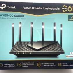 TP-Link AXE5400 Tri-Band WiFi 6E Router (Archer AXE75). Fast Shipping 
