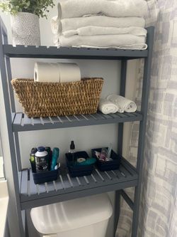 Over the toilet shelf