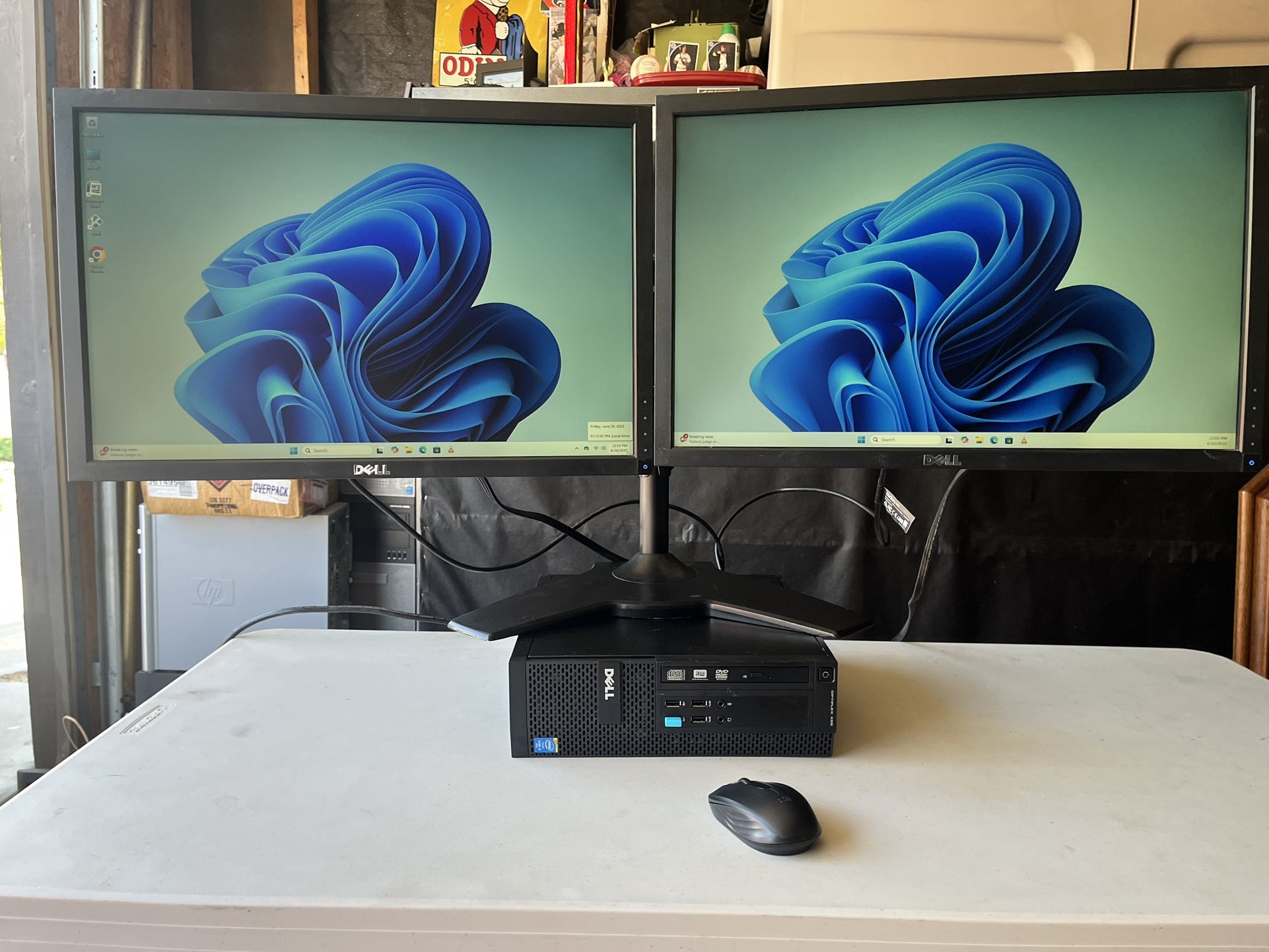Dell i5 Wifi PC & Dual(2) 22inch Monitors