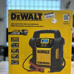 DEWALT 1400 Peak Amp Portable Car Jump Starter with Digital Compressor