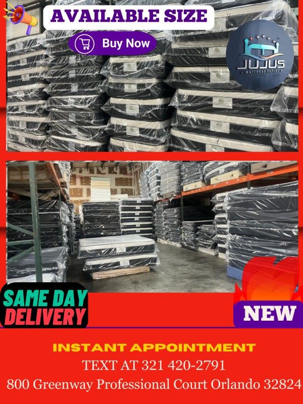 🔥🔥TWIN,FULL,QUEEN AND KING MATTRESS STARTING AT $150‼️A SET BEST PRICE IN TOWN BEST PRICE ON  BRAND NEW PLUSH TOP MATTRESS ORTHOPEDIC 🔥🔥