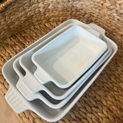 Set of 4 ceramic baking dishes