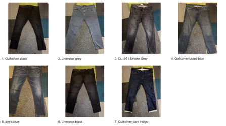 7-Pair Men's Jeans Lot - Mostly Waist 40