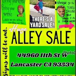 Yard sale Alley March 13 & 14, 2026.
