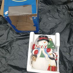 NEW - Cookie Jar - Snowman & Penguin