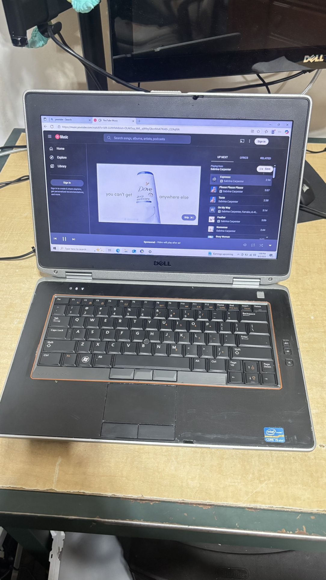 The Laptop With New Ssd Installed And I Five Cpu