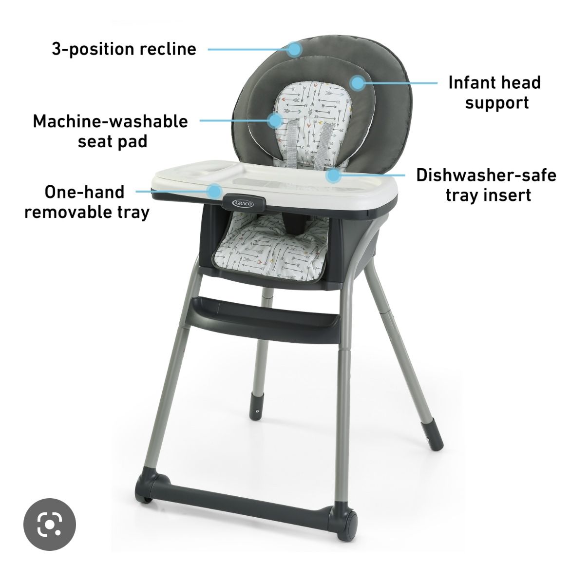 Graco Table2Table LX 6-in-1 High Chair, Arrows