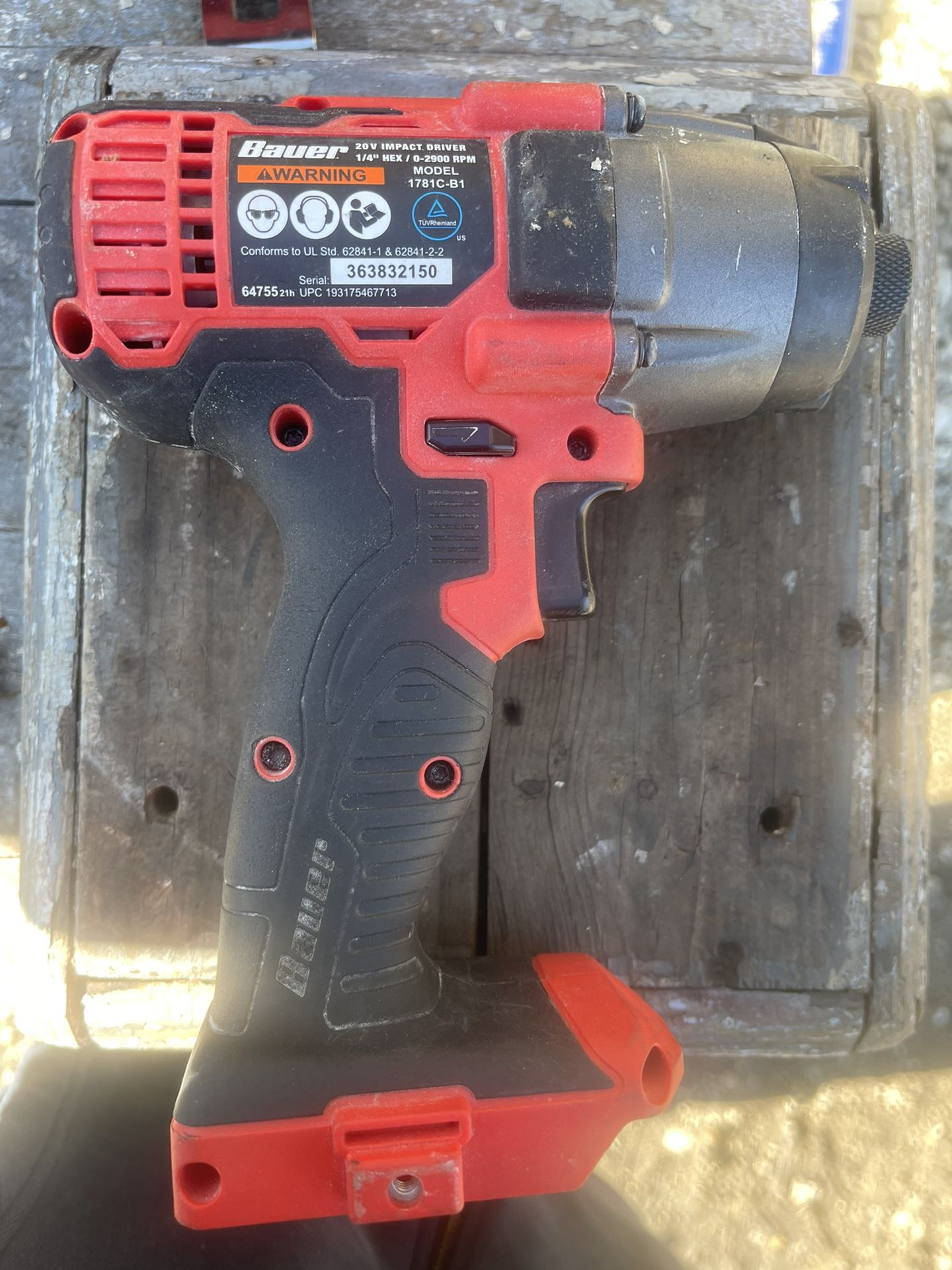 Bauer 20V Hypermax Lithium 1/2 Hammer Drill Kit Bauer 1/2 in Compact  Brauer 20v impact driver WITH Rapid With NO BATTERIES