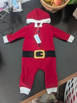 Santa Baby Suit Christmas Fleece Warm Holiday Outfit Onclsie Zipper