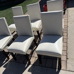 ✨6 Ivory Dining Chairs  