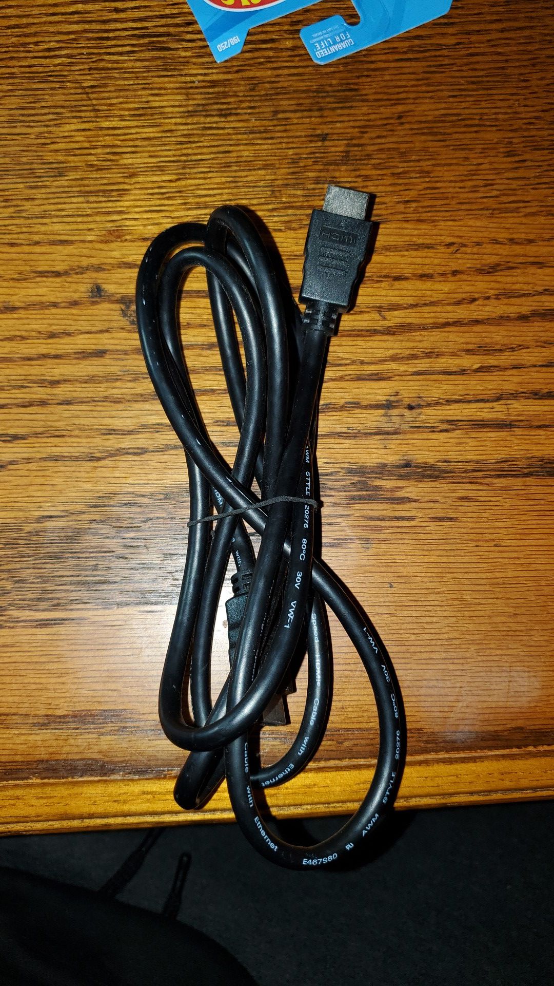 6 ft HDMI cable with ethernet