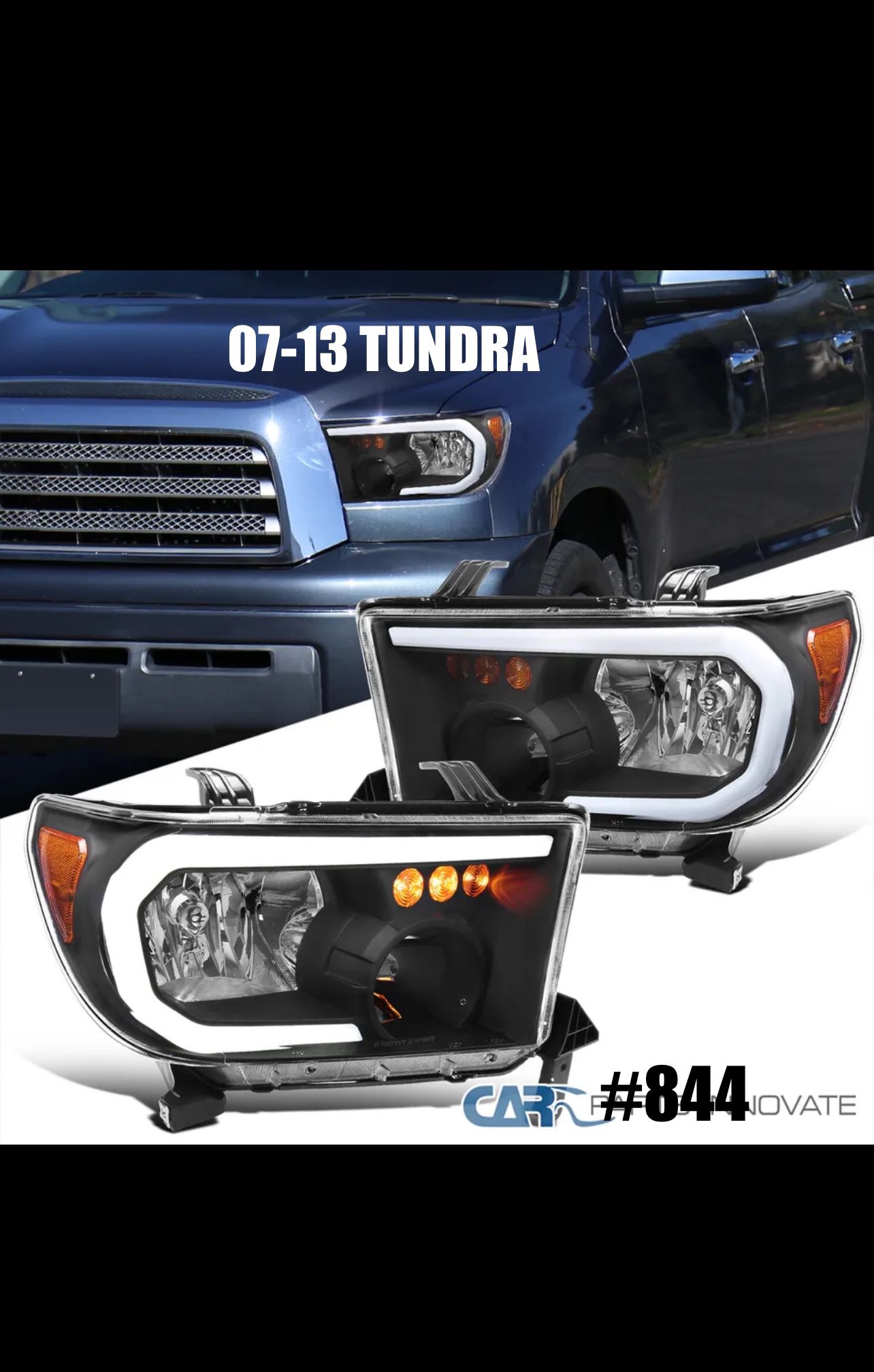 2007 To 2013 Toyota Tundra HEADLIGHTS // 2008 To 2017 Toyota Sequoia Headlights (FOR THE PAIR)