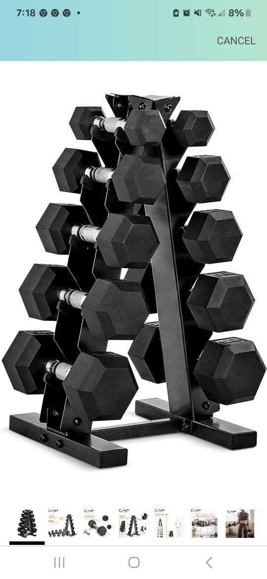 Weight set with rack 