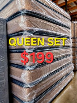 CALIFORNIA KING SET  === }} $249 * MATTRESS AND BOX SPRING