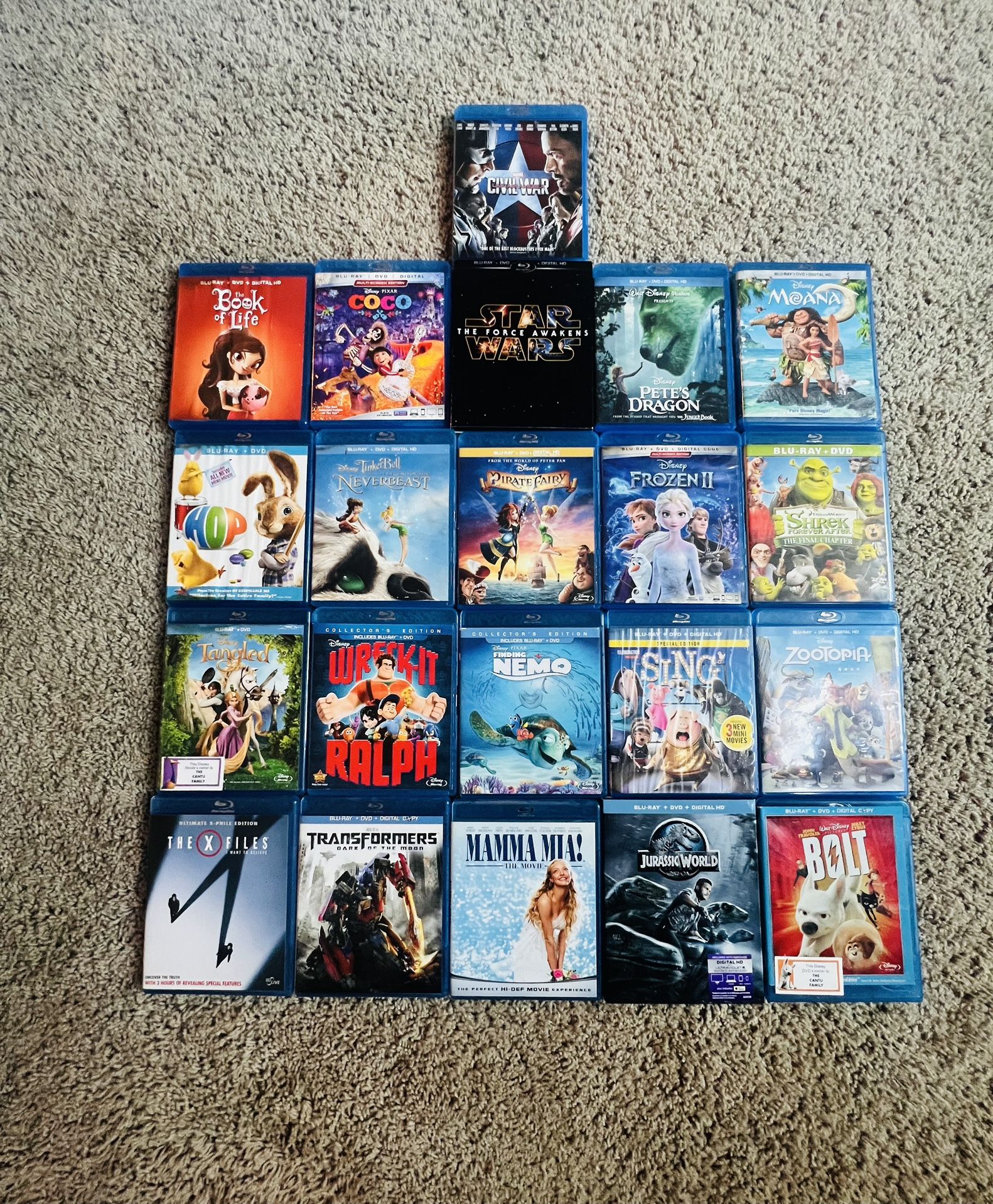 Disney Blu-Ray DVD Lot (21 Total) 