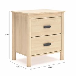 Set of Ashley Furniture Nightstands- light wood finish