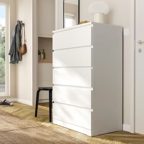 IKEA Malm 6 Drawer Chest, White