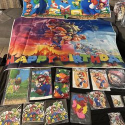 Mario Brothers party supplies