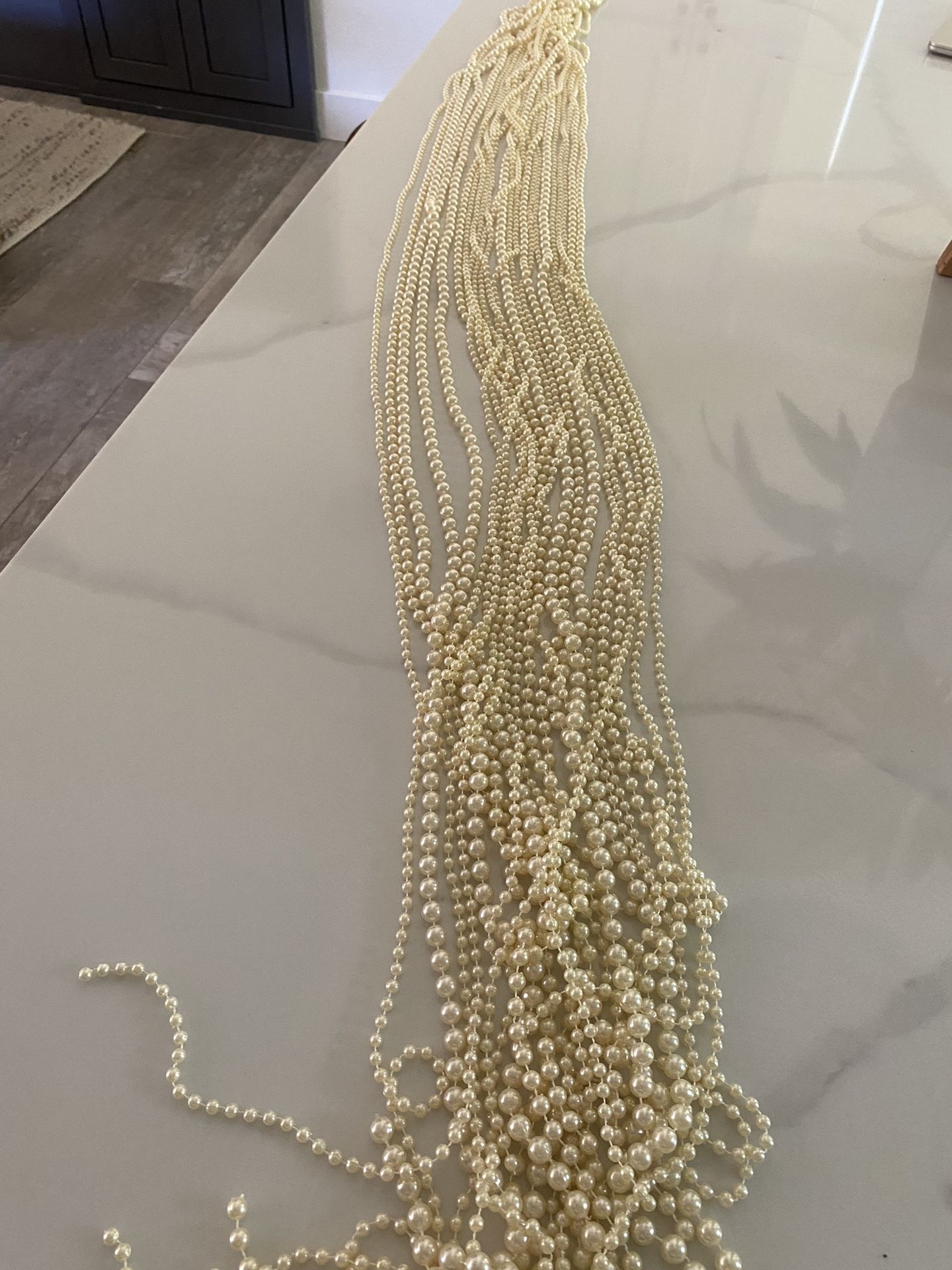 Strands Of Faux Pearls - Wedding Case, Vase Filler, Christmas Tree Garland