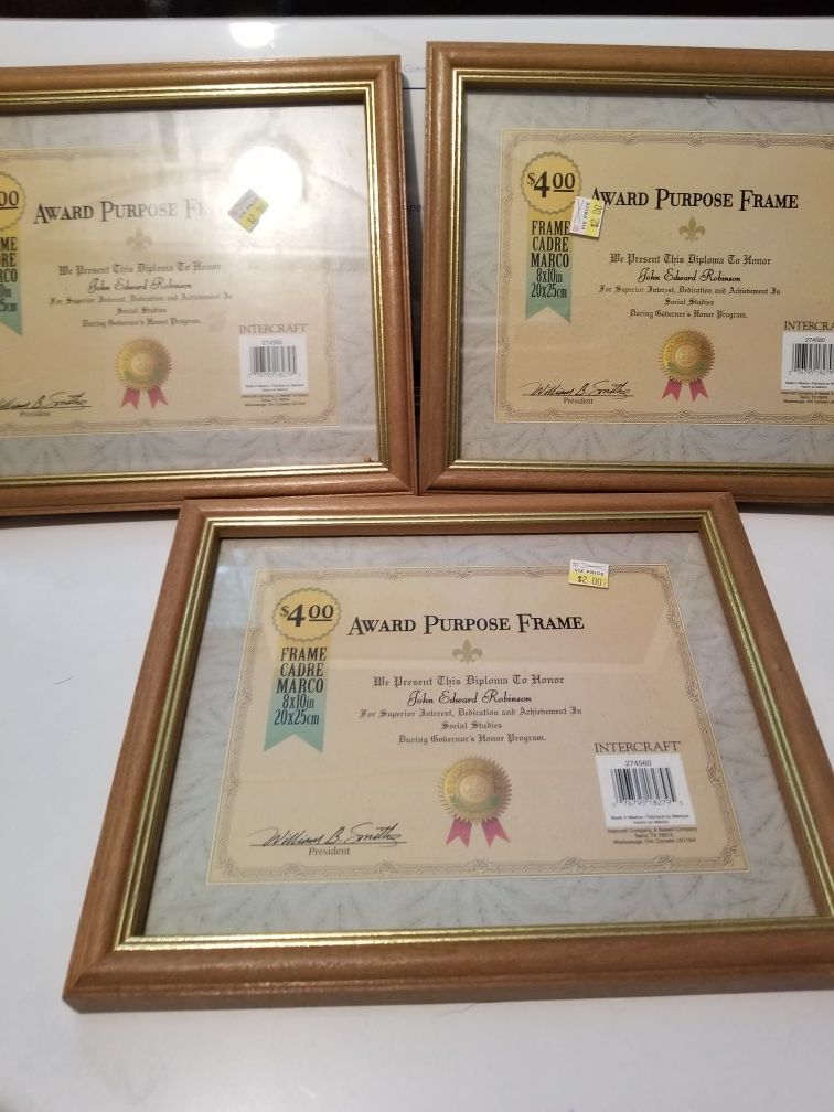 Award/Certificate Frames