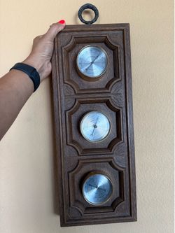 Vintage Springfield Weather Station Wall Decor – Thermometer, Barometer & Hygrometer