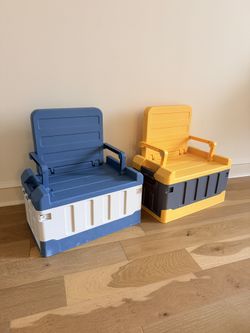 Multi-Function Folding Camping Box with Storage Seat and Table Perfect for Outdoor Picnic Food