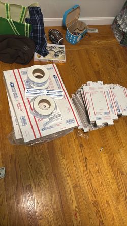 Shipping boxes.