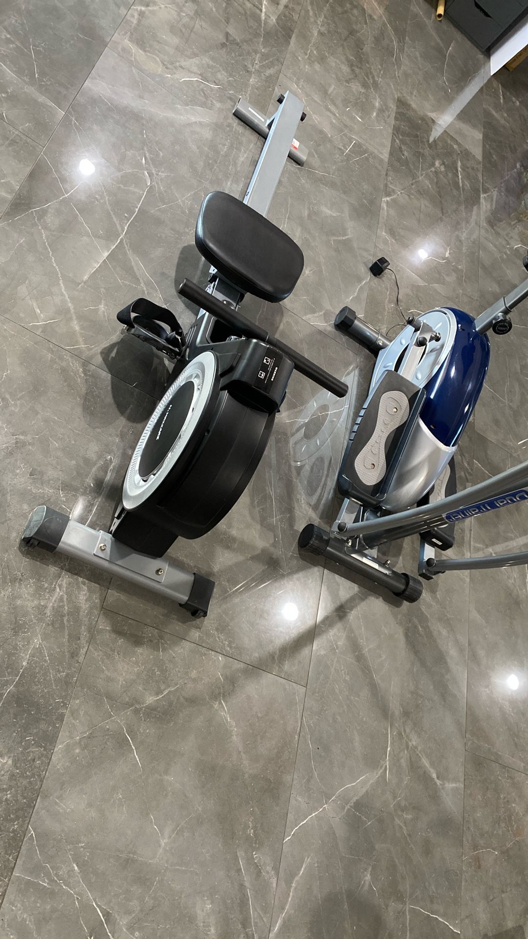 Rowing Machine Elliptical Gym Work Out Equipment Combo