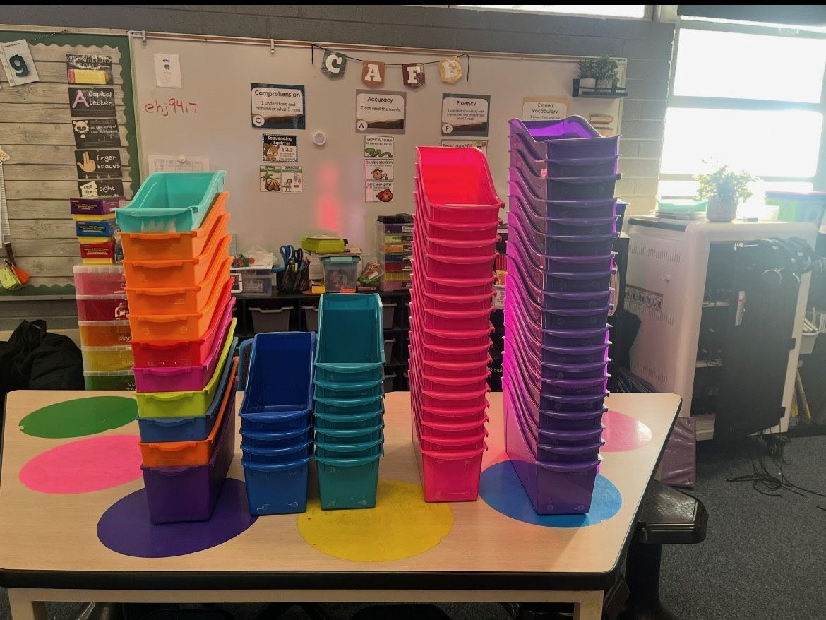 Colorful Organizing Bins