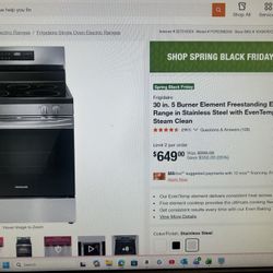 Frigidaire Electric Stove 