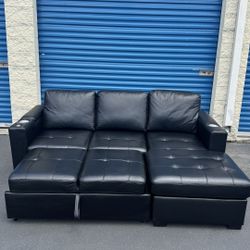 Sofa Bed Leather With Storage 