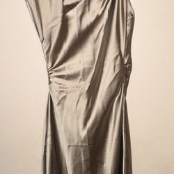 Zara Satin Asymmetric Crossbody Dress Size S