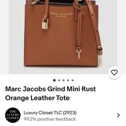 Marc Jacobs Mini Grind Hardware Small Tote 👜 $60.00