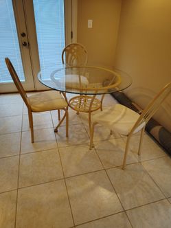Glass Table with Chairs