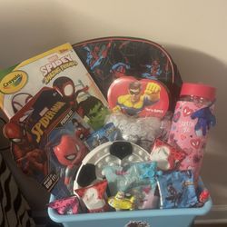 Children’s Spiderman Valentines Day Gift  Basket 