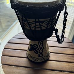 Handmade traditional african drum