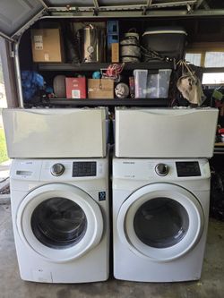 Samsung gas frontload washer and dryer