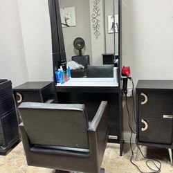 Hair Salon Styling Station + Chair – Must Go ASAP (Salon Remodel!)