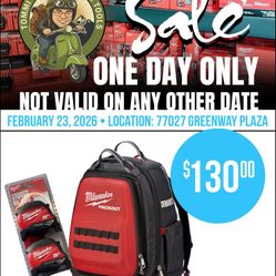 ONE DAY ONLY: Milwaukee Packout Backpack & 25ft. Magnetic Tape Measure 2-Pack