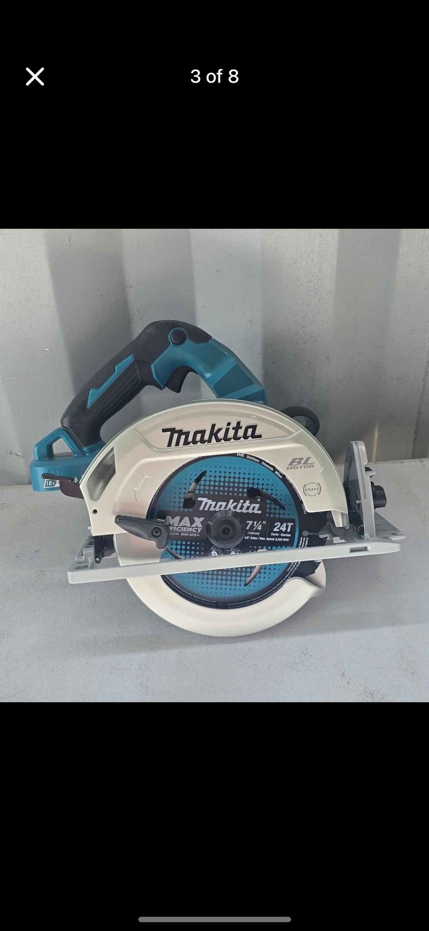 Makita 18V X2 LXT Lithium-Ion (36V) 7-1/4 in. Brushless Cordless Circular Saw Tool-Only, 