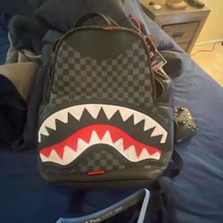 Red And Black Sprayground Backpack 