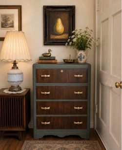 Vintage Art Deco Dresser Solid Wood