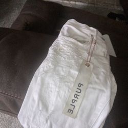 White purple jeans
