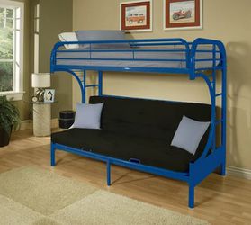 Twin/Full Futon bunk bed with a FREE 6 futon pad included- available in 6  colors Now On Sale 729.00 Free Delivery for Sale in Ontario, CA - OfferUp