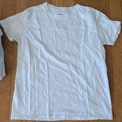 Boys Large Hanes White Shirts